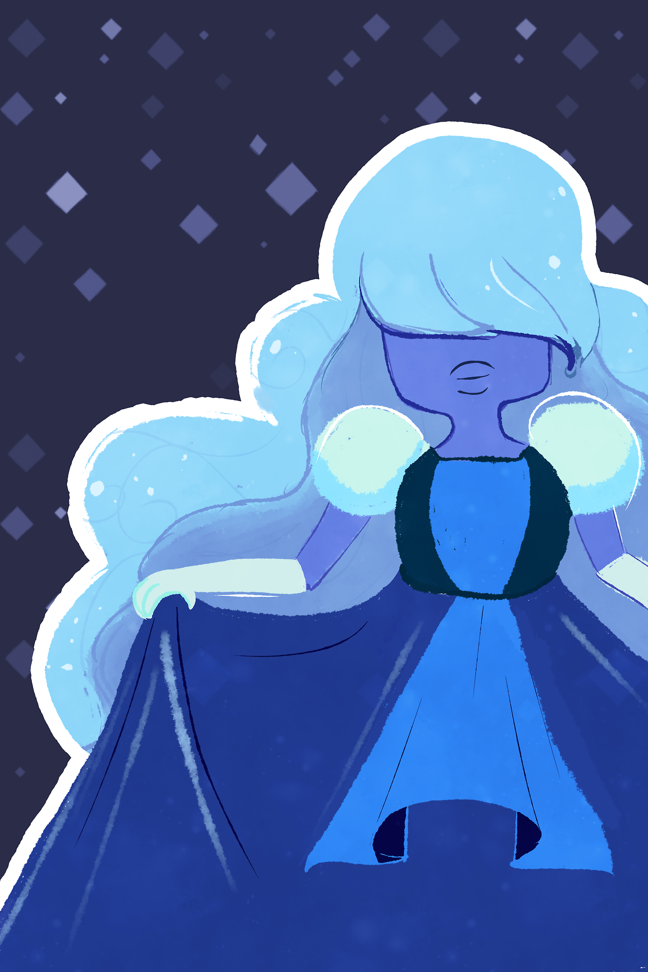 Sapphire is one of my faveorite characters in Steven Universе. I couldnt help myself and I drew her even though I had to much work to do :)