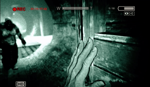 Games like Outlast play on the feeling of helplessness. You have no weapons to defend yourself and no clue as to how you escape