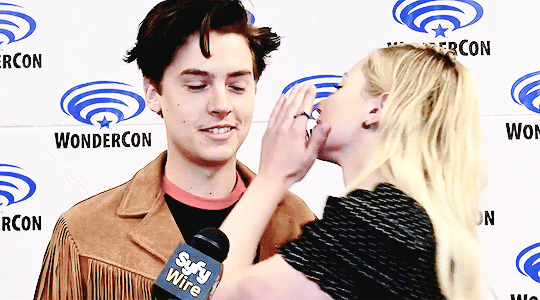 Image result for cole sprouse lili reinhart gif