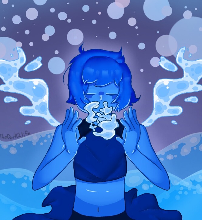 Have a little lapis lazuli waifu for your soul. This drawing took too, too long :’) but it was worth it.