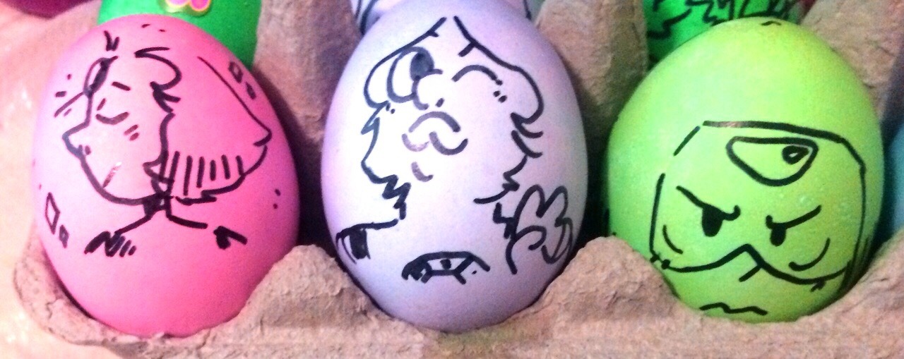 Attempt at drawing some gems on eggs