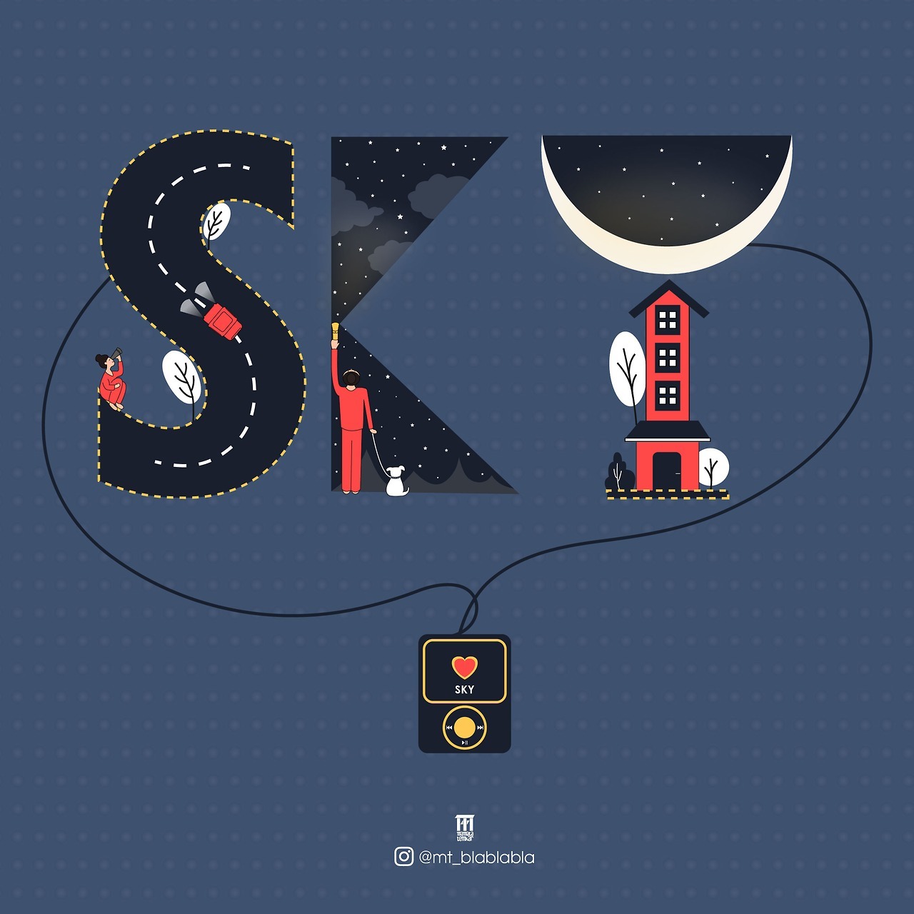 Beats Sky! Hello, This is my Typographical Illustration on my passionate love for the dark night sky and how I get amused about it. I have used my observant colors and theme to make it more appealing as well as I have connected it with heartbeats and...