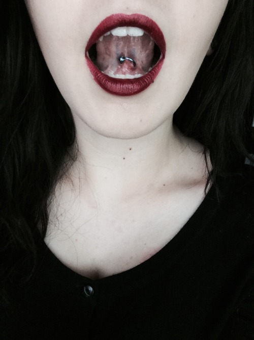 Tongue ring on Tumblr