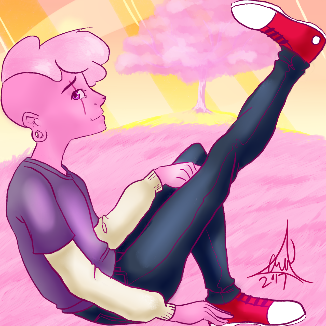 A new pink lars doodle I’m calling “Feeling Pink”. Cute right?!