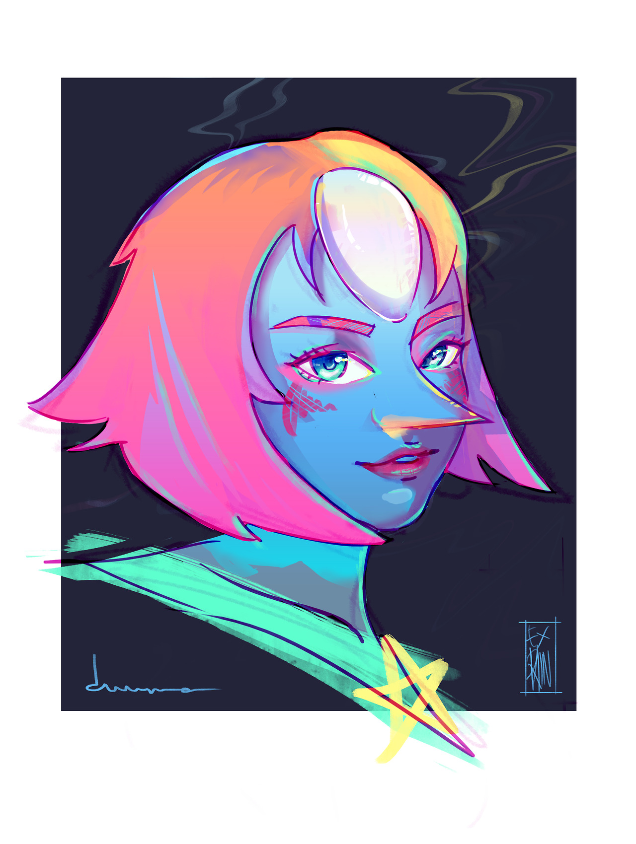 PEARL but with Pilot Pearl’s colour scheme. This is a ~collab~ with my cousin (instagram.com/exrainism). He drew the lineart and I painted her