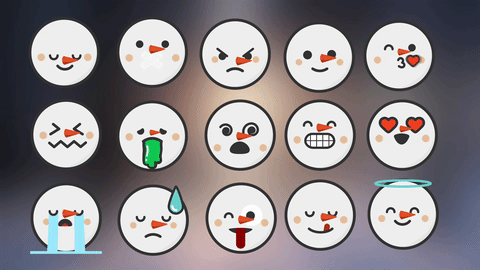 Videohive 120 Animated Emojis - Christmas Pack 19155211