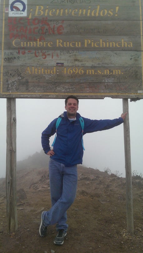 at the top of Rucu Pichincha