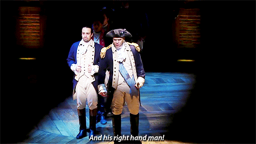 Image result for right hand man hamilton gif