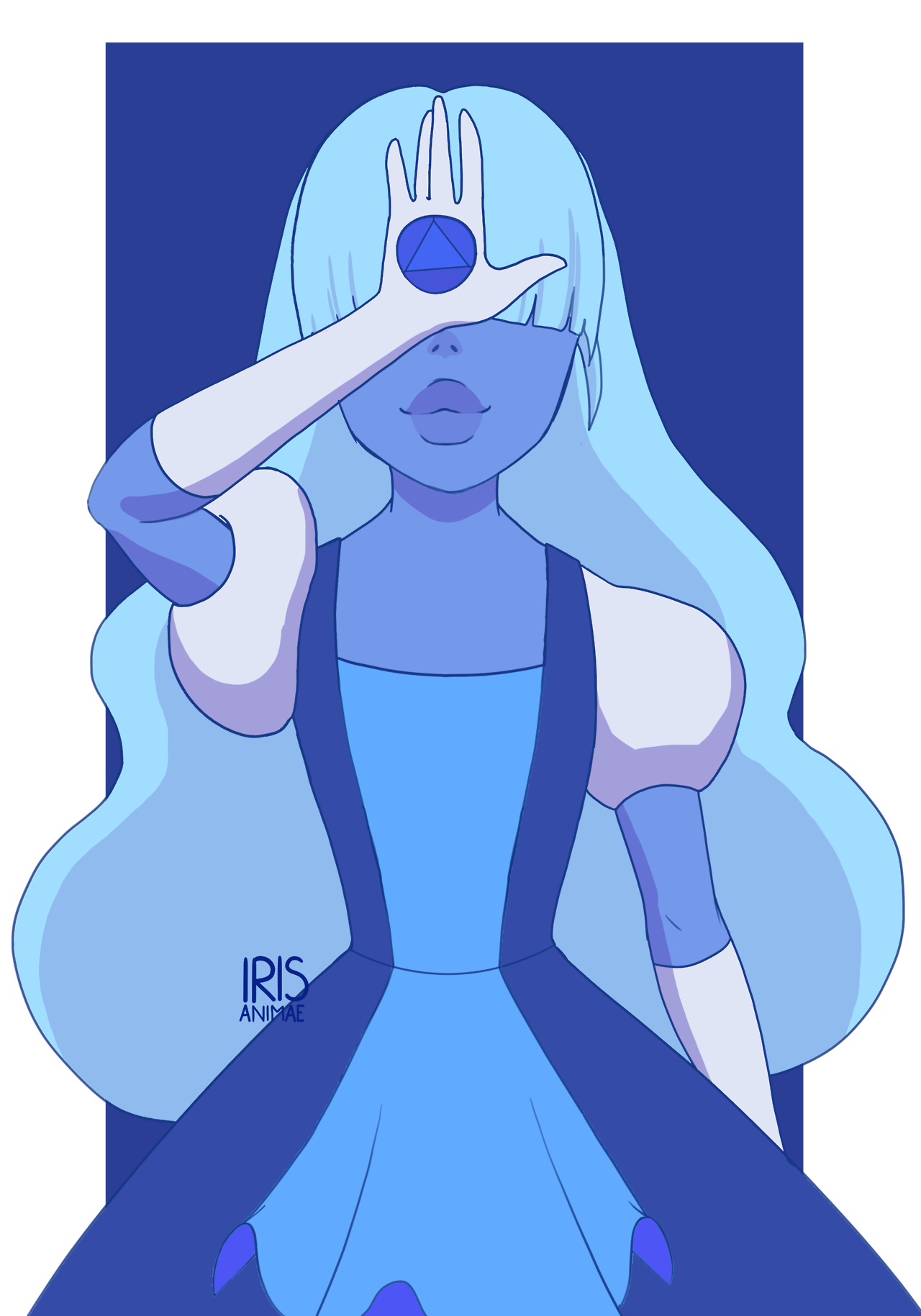 Sapphire from “Steven Universe”. Simple but I really like this… style or smth ^^’