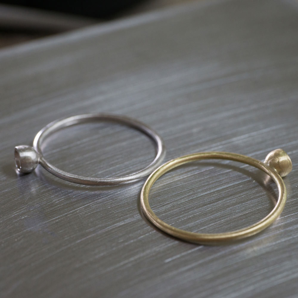 プラチナリング、ゴールドリング　結婚指輪の制作風景　オーダーメイドのマリッジリング