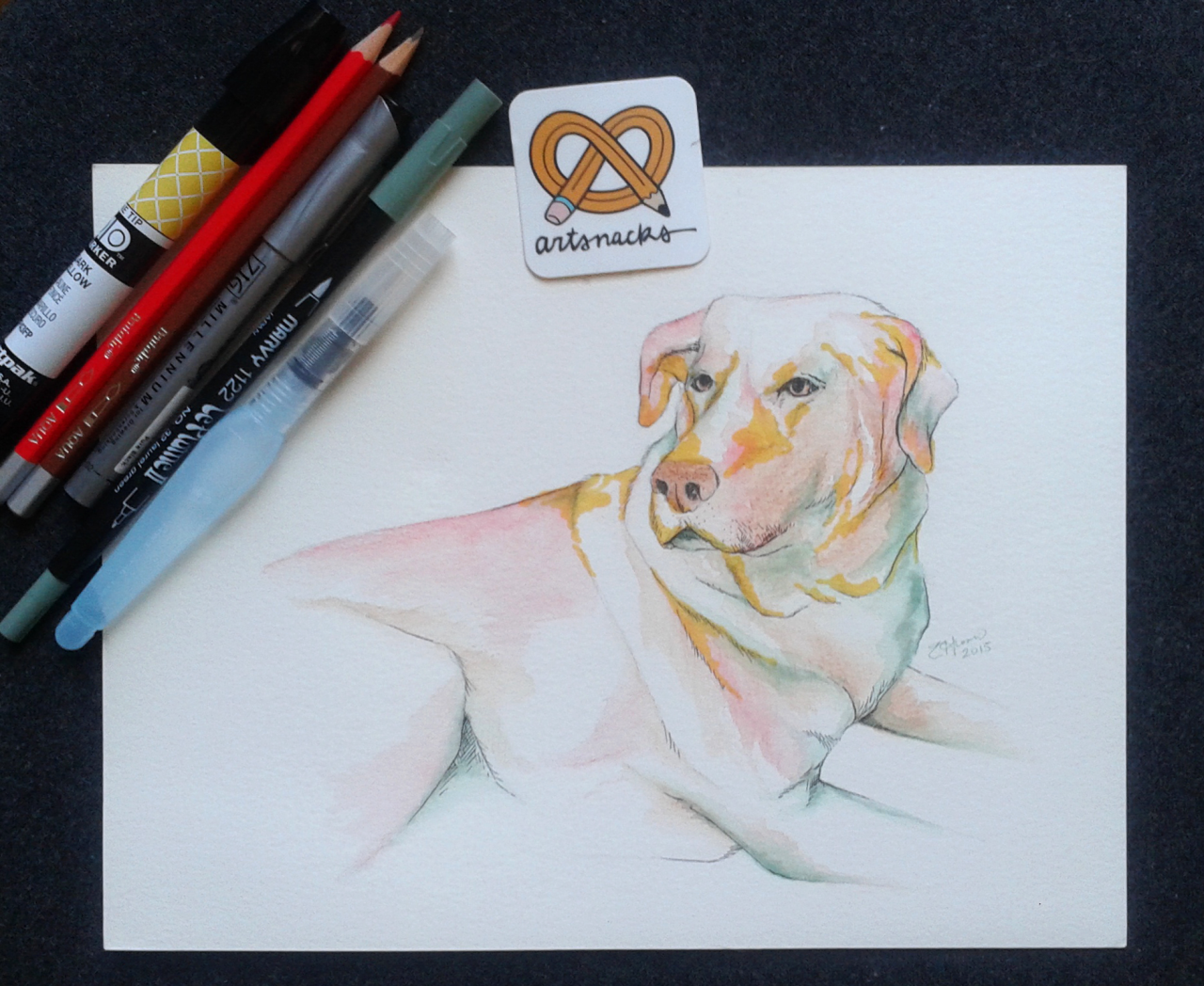 emilyhromi: “April’s ArtSnacks! I really liked this box, especially the water pen. I had no idea water pens even existed! Doggie. artsnacksblog ” ArtSnacks is like a magazine subscription but instead of a magazine you get 4 or 5 different art...