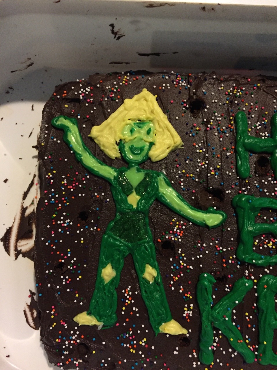 A peridot that I did on my cousins birthday cake!