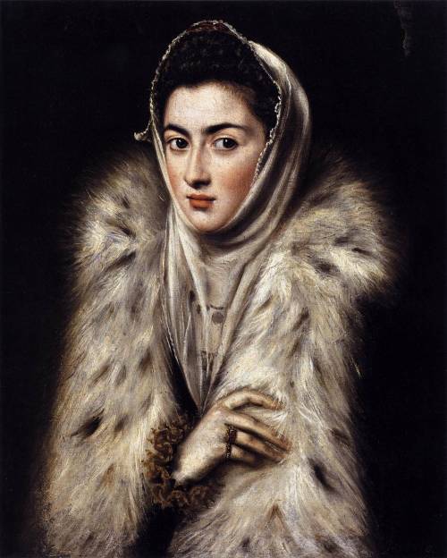 renaissance-art:
“ El Greco c. 1577-1580
Lady in a Fur Wrap
”