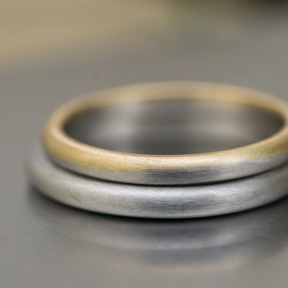 屋久島でつくる結婚指輪　プラチナ、ゴールド