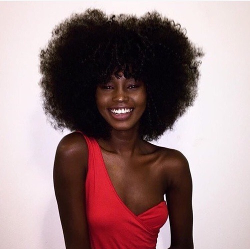 Beautiful Black woman smiling