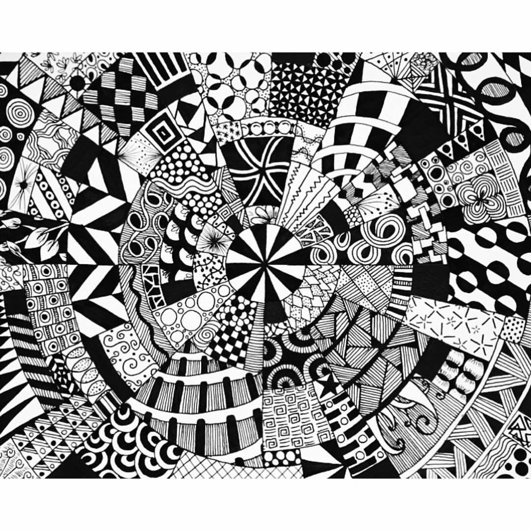 Heyy its Jess — Full page of zentangles #art #draw #pattern...