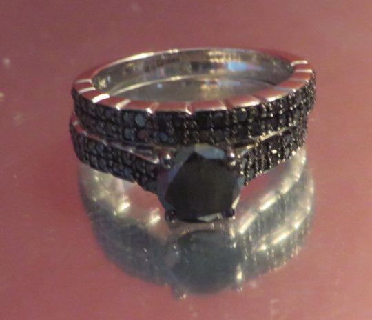 black diamond bridal set