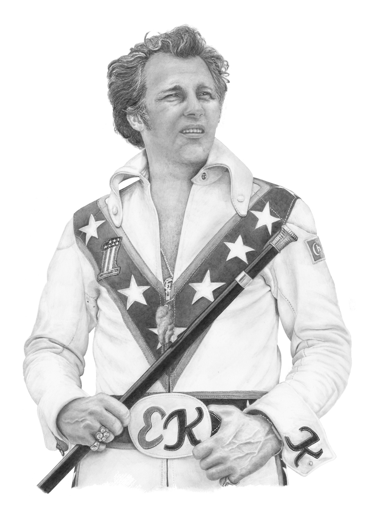 Evel Knievel Graphite Pencil Drawing - A3 size — EatSleepDraw is working on something new and we want you to be the first to know about it. Make sure you’re on our email list.