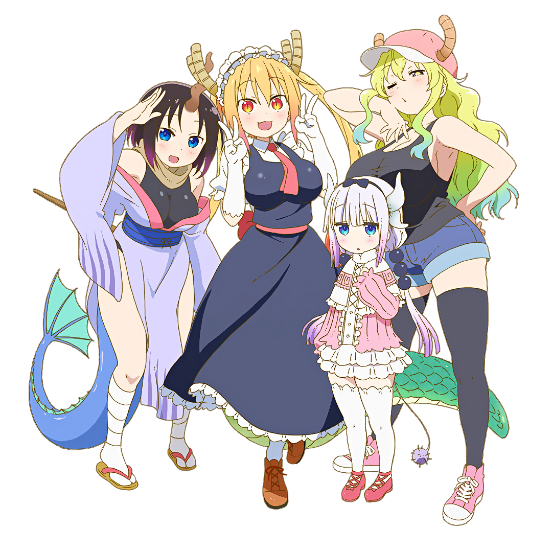 Miss Kobayashi Dragon Maid Characters At the Convention (Miss Kobayashi's Dragon Maid) [3840x2160] : Animewallpaper