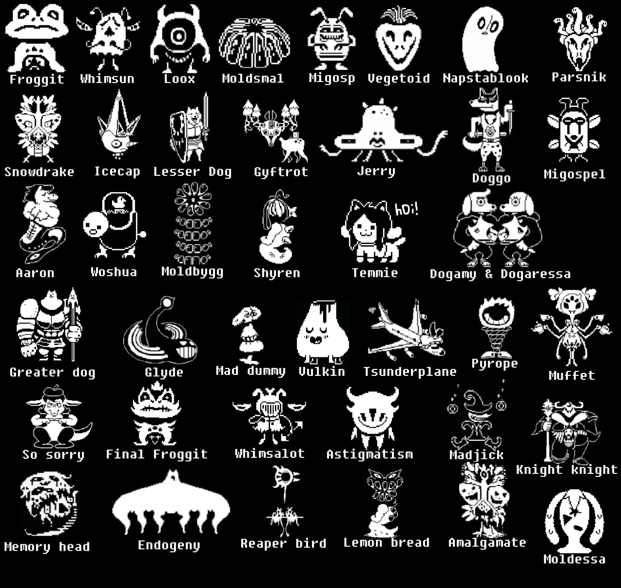 Every Undertale Characters Names | Images and Photos finder