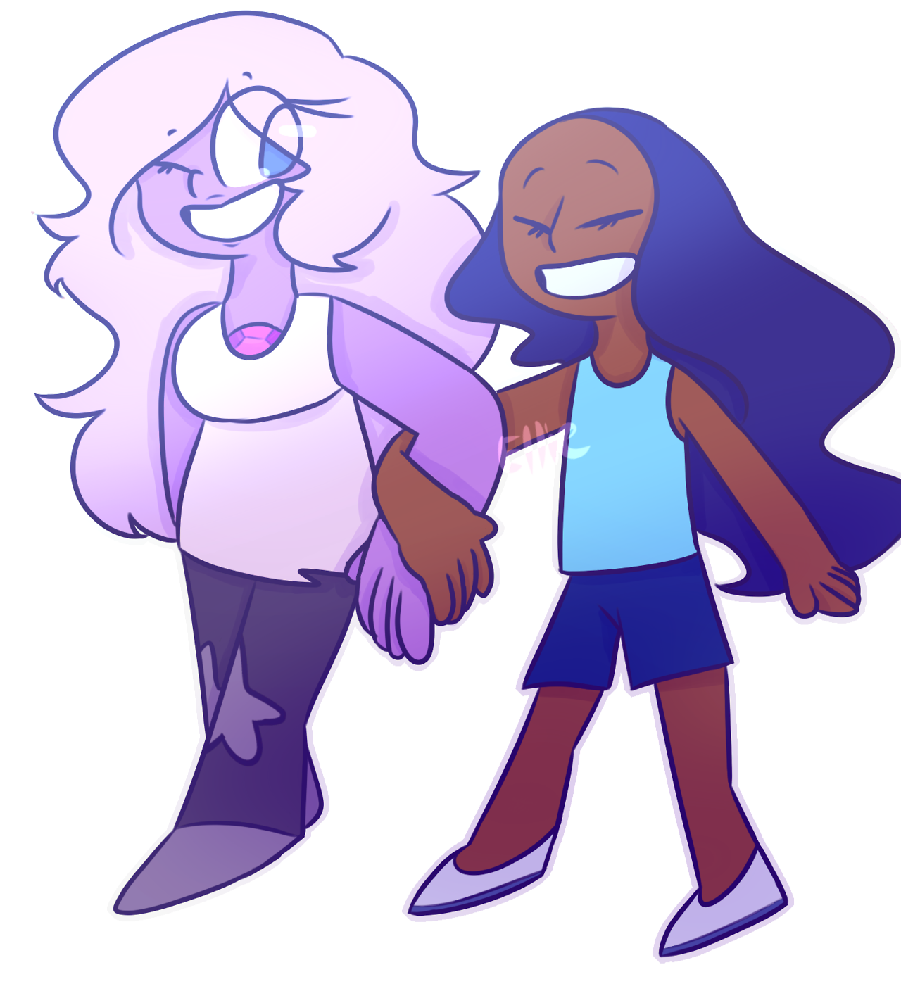 first place raffle prize for @simsfordytex, who asked for amethyst n connie!! speedpaint