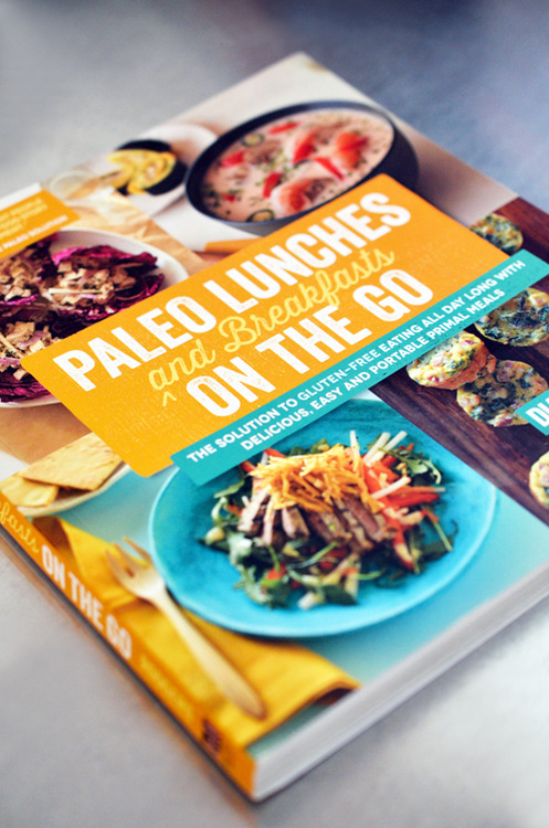 The front cover of a book called, "Paleo Lunches and Breakfast on the Go"