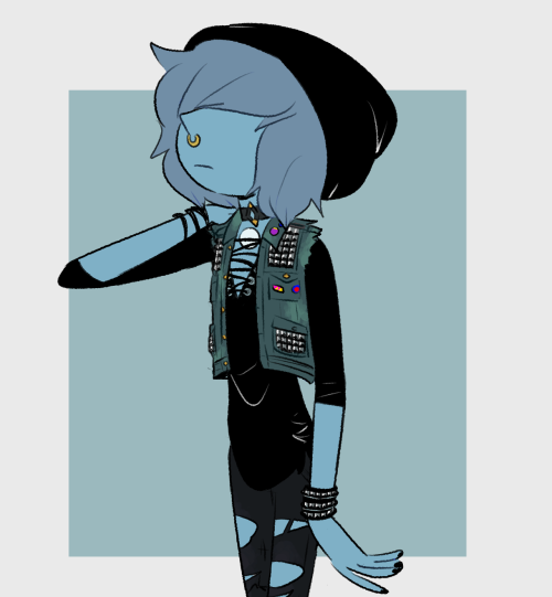 Anonymous said: You don't have to do this but your art is very nice and I'm love but something that is sorely lacking in the fandom is....punk blue pearl. Answer: akjfsdf i hope this is ok