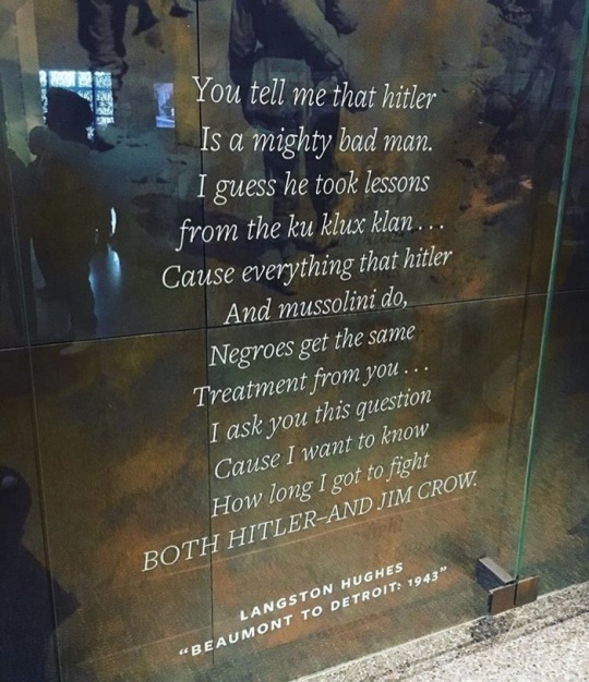 Engraved Langston Hughes quote at the Smithsonian National Museum of African American History and Culture