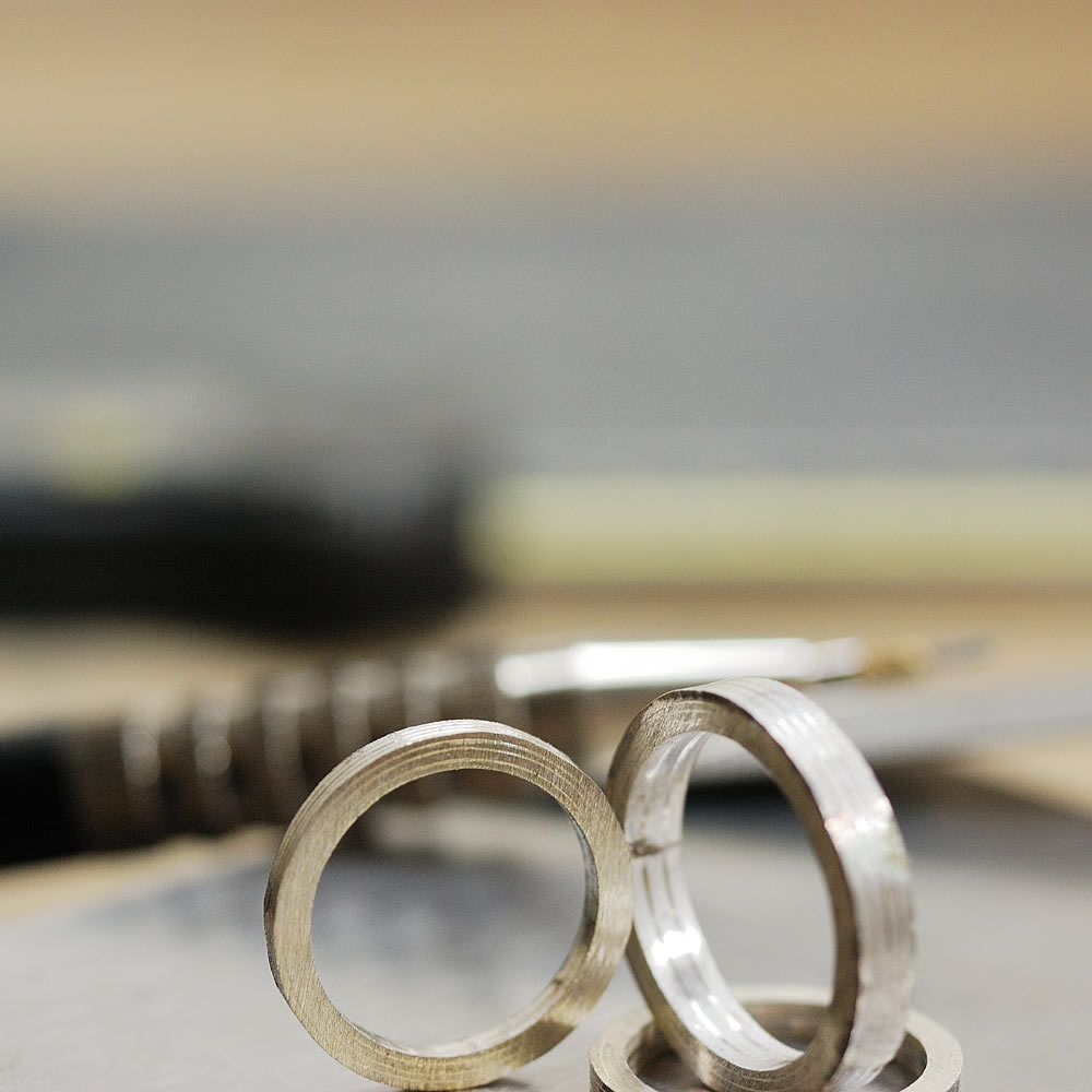 結婚指輪のサンプルリング　制作途中　シルバー　オーダーメイド