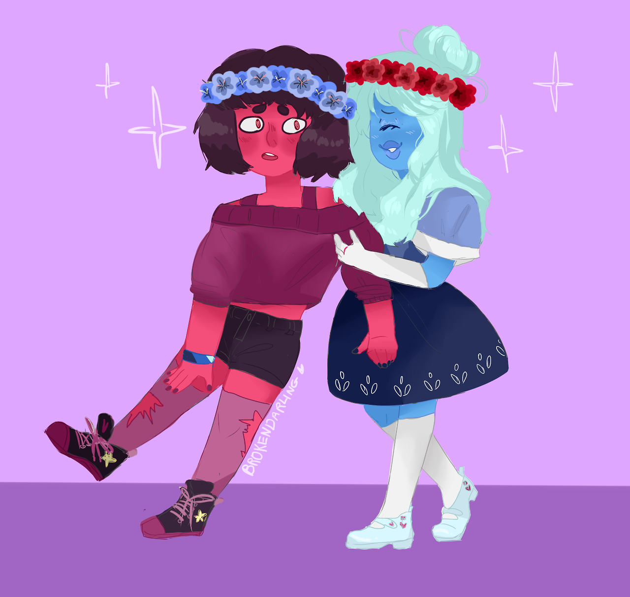 Ruby & Sapphire outfit change