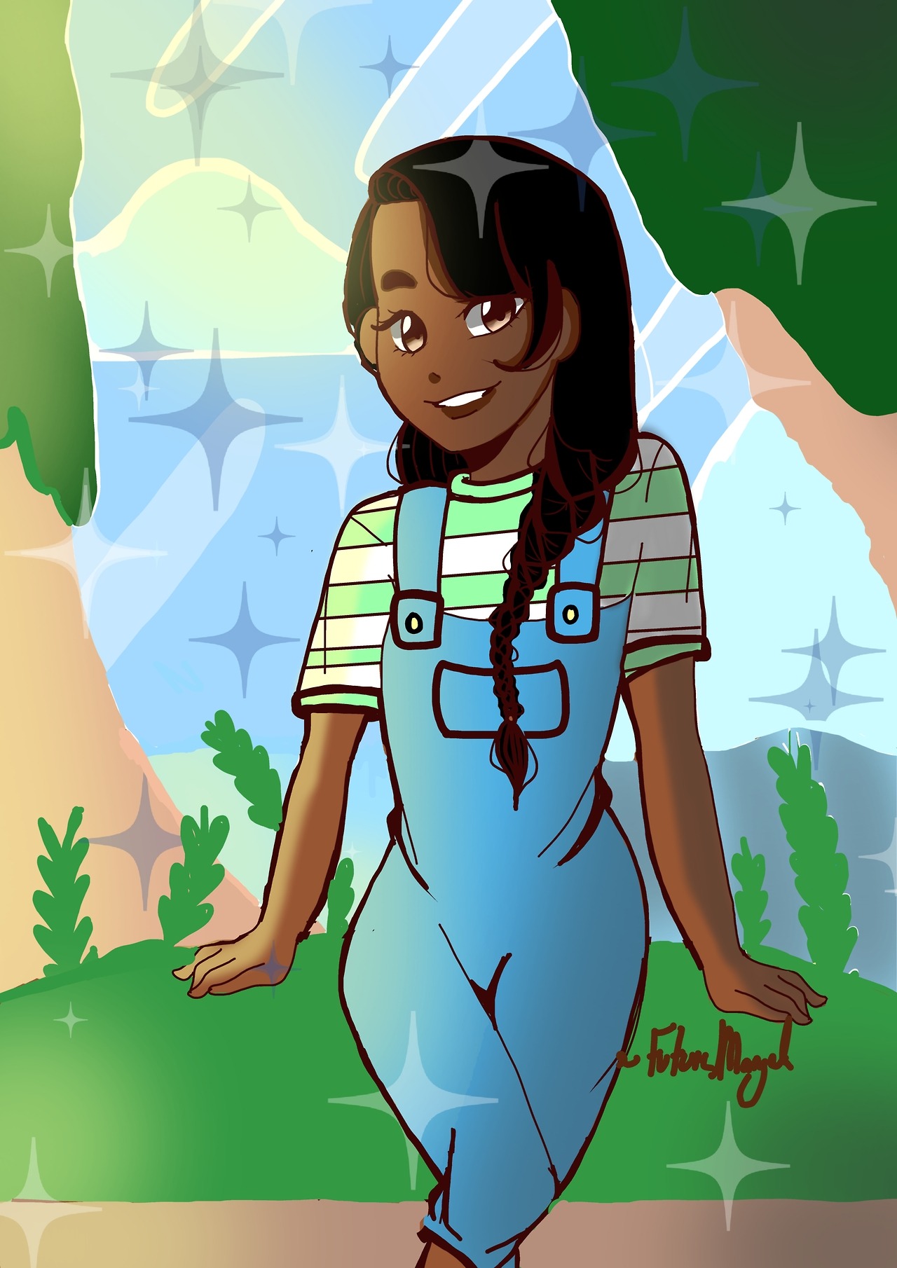 A drawing of Connie from Steven Universe