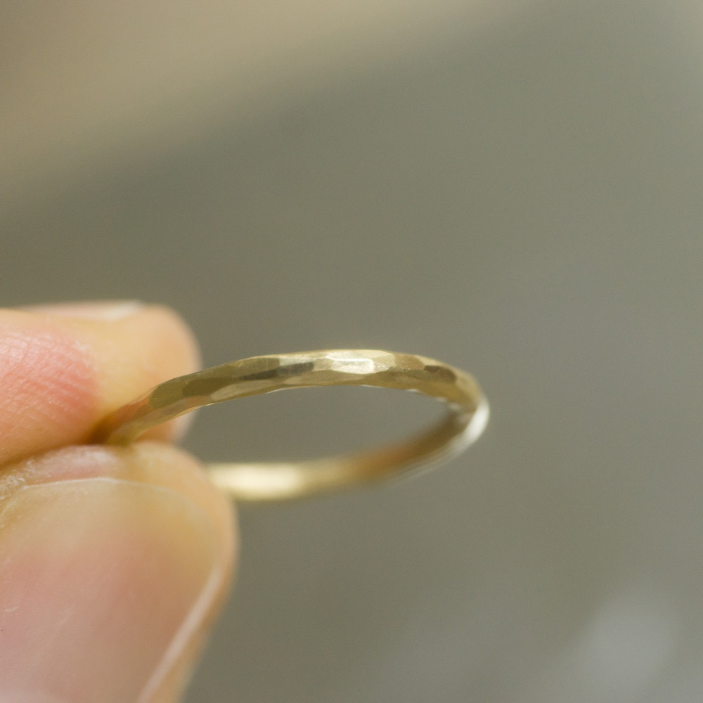 オーダーメイドのマリッジリング　ゴールド　屋久島で作る結婚指輪