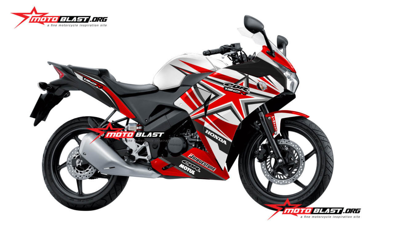 Motoblast Modifikasi Honda CBR150R Thailand RWB Striping RED