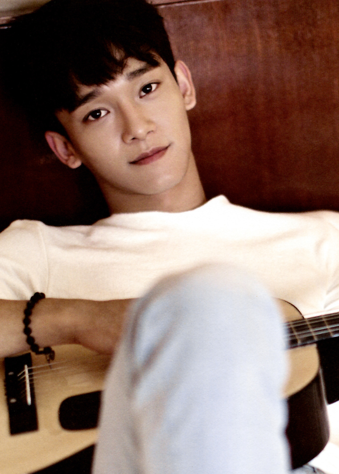 Chen with a guitar