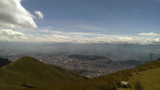 Quito, looking east from the top of the cable car.