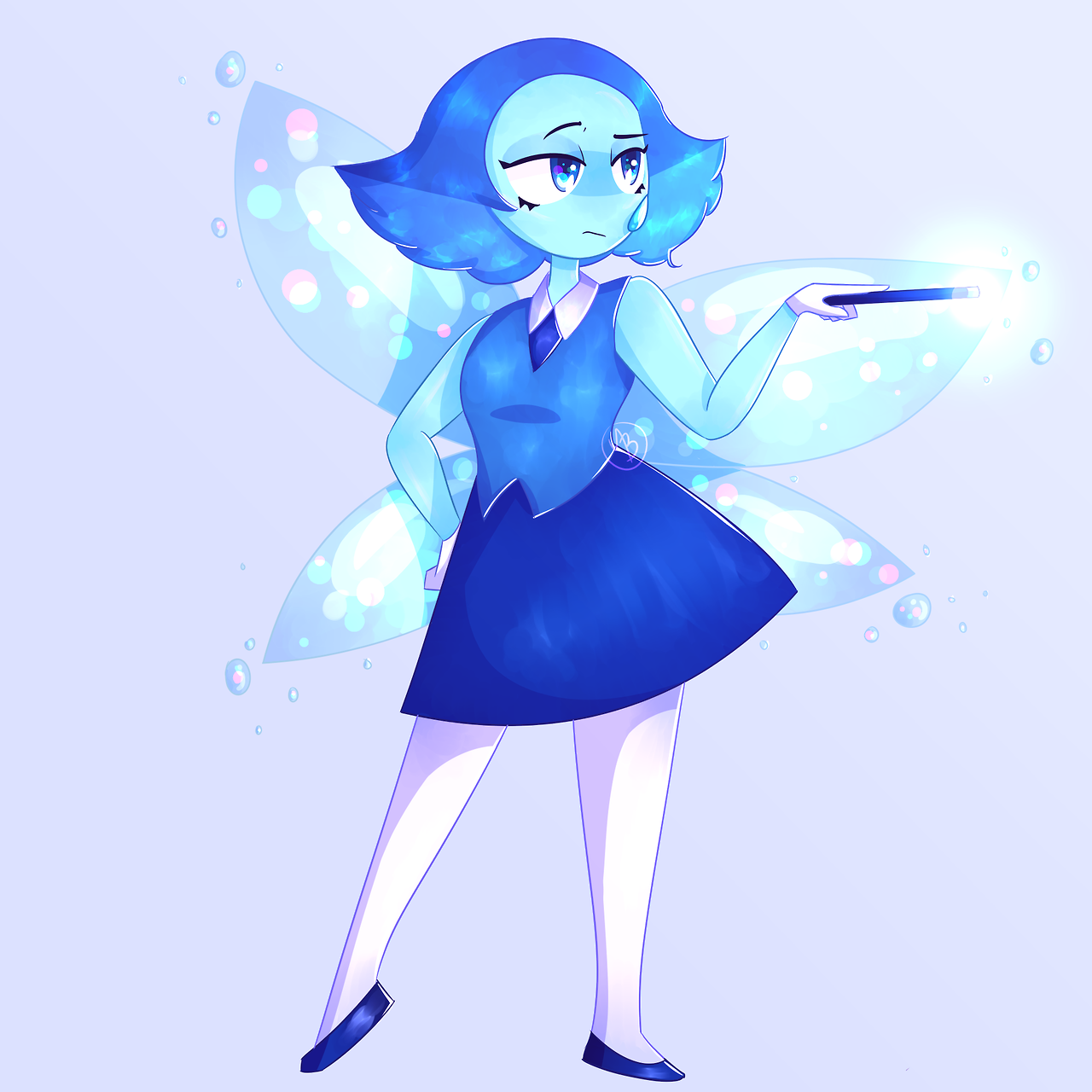 okay so right off the bat i hate how i did the wings? I’m probably just gonna take 5 hours to practice water and hands bc honestly they suck so bad :(( Anyways aquamarine’s just so awesome I’m so...