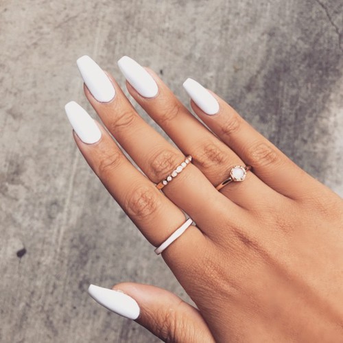 white nails on Tumblr