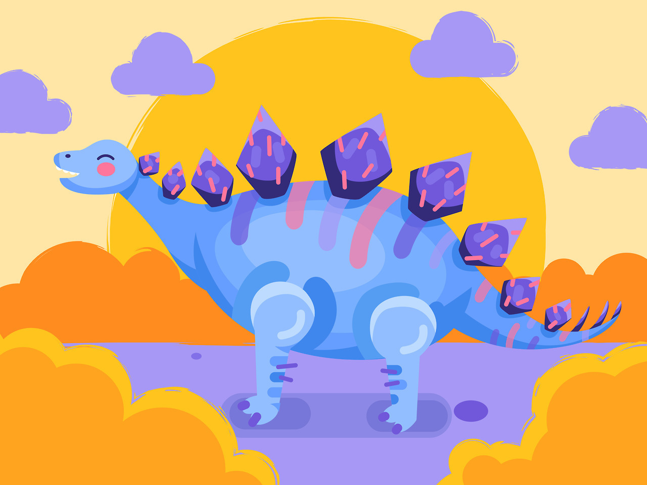A Stegosaurus by Ollysweatshirt: https://www.instagram.com/ollysweatshirt/ https://dribbble.com/ollysweatshirt