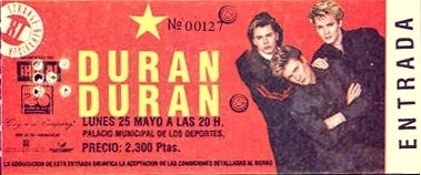 ‪Mañana, conciertazo de Duran Duran en el Palacio Municipal de Deportes de Barcelona, donde presentará su disco “Notorious” (1986) #d240587 ‬