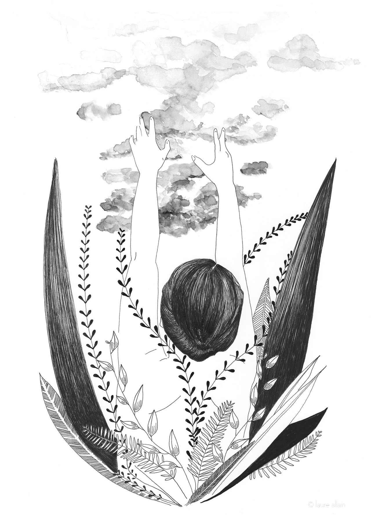 Illustration for a poem called ‘growth’ laureallain.tumblr.com