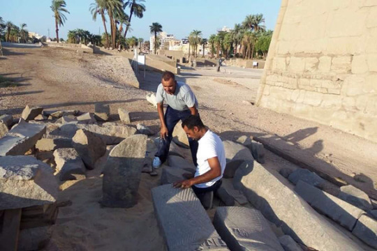 Egypt's antiquities ministry restores colossus of Ramsess II at Karnak Temples