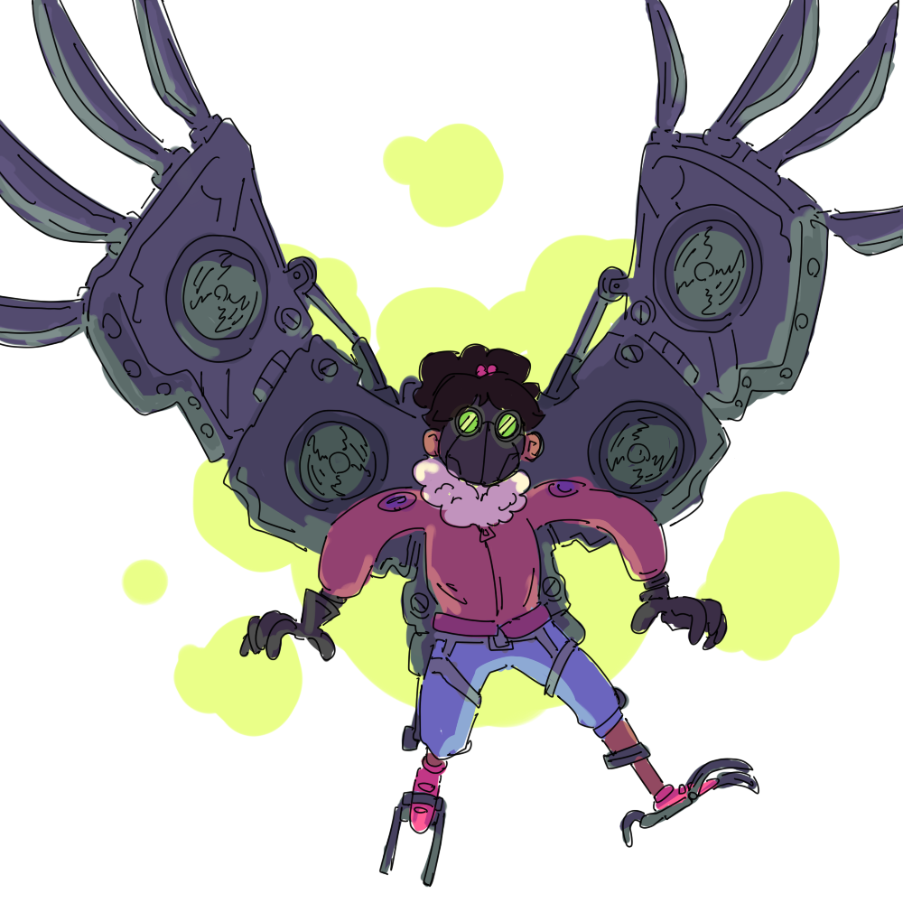 i was drawing connie on her new outfit and then i realized: the jacket, the backpack i can’t believe connie is the fucking vulture