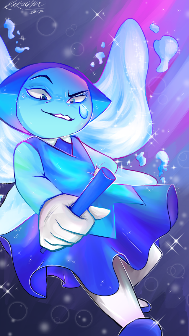 Finished a prize/gift for a friend!! Aquamarine is so fun to draw and colour .^. Also I rushed this a bit so that’s why some of the colours are off lol