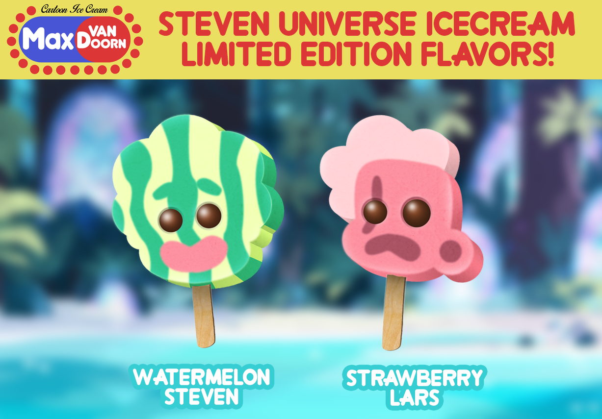 More Steven Universe popsicles! This time, alternative version of existing flavors. What cartoons do you want to see in ice cream form next?
