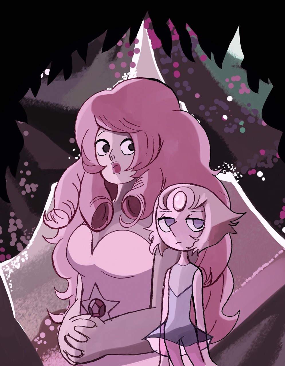 “And there they were: Rose Quartz, the leader of the rebellion, and her terrifying renegade Pearl.”