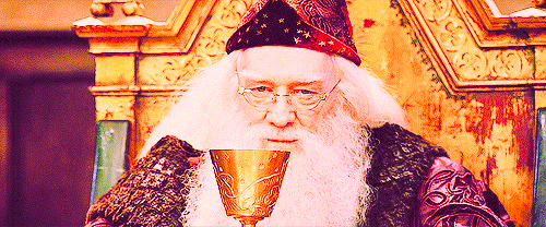 Image result for dumbledore cup raise gif