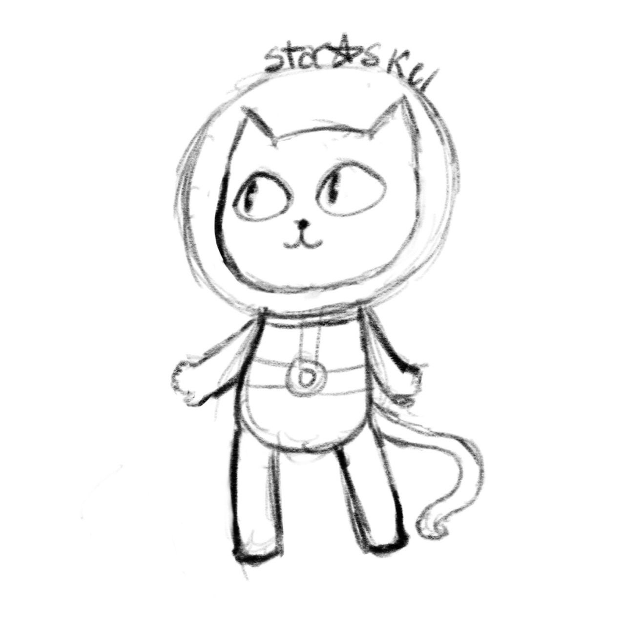 I actually did something productive today and drew a decent Cookie Cat! Maybe if I color this in and it actually looks good, I’ll enter it into CN’s merch contest.