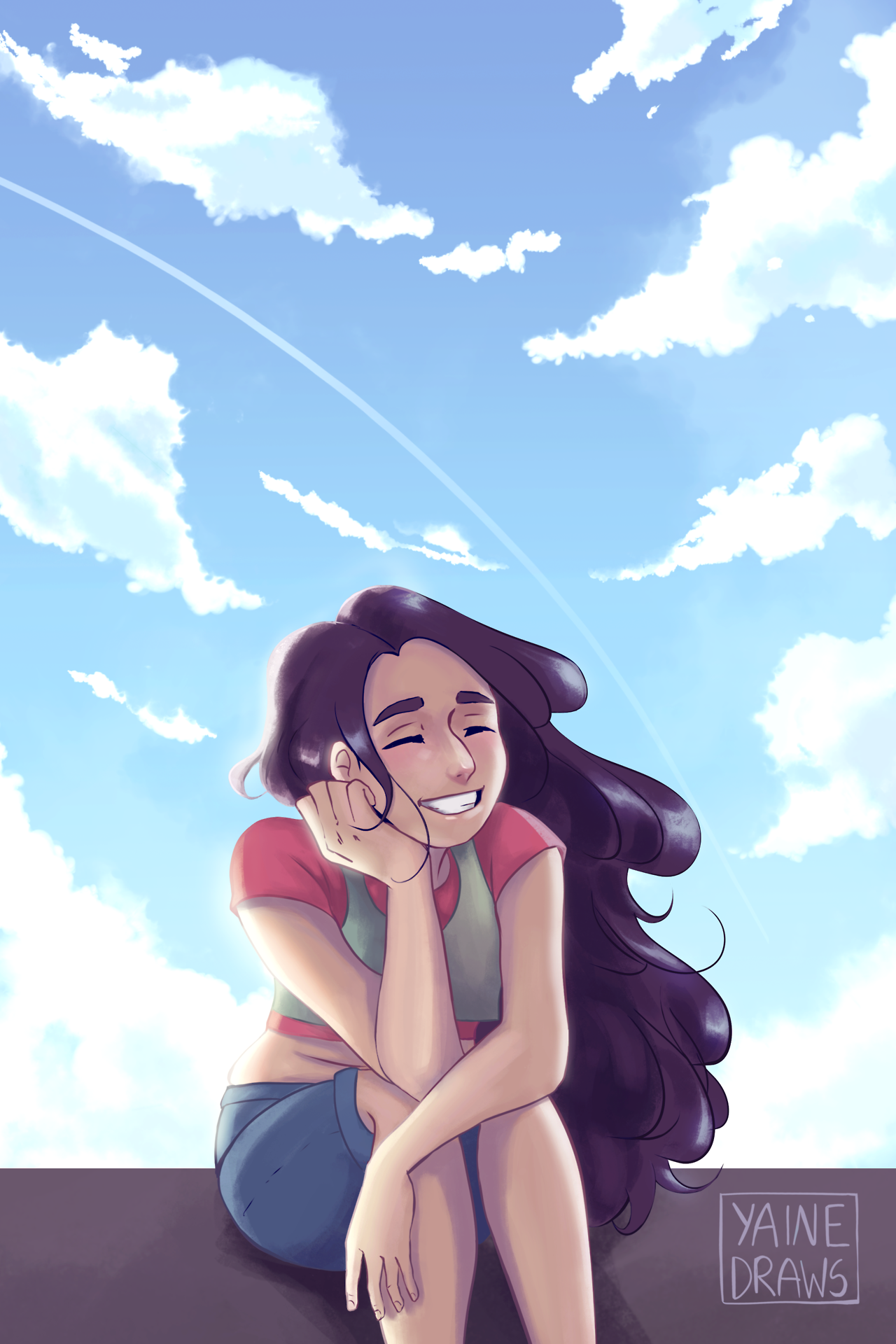 The sun is bright, our shirts are clean, we’re sitting up above the sea. Come on and share this jam with me! Stevonnie is sooo beautiful!!!!! ヾ( ๑´▽`๑)ﾂ Other Steven Universe fanart: [[MORE]]Blue...
