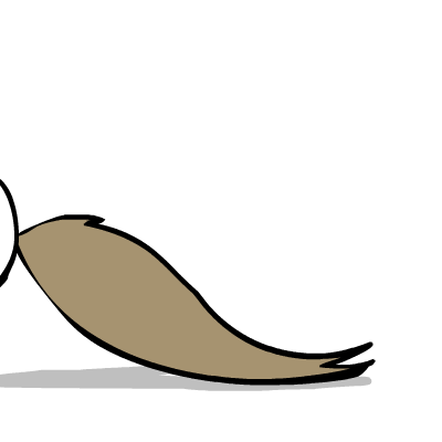 This Walk Cycle Wednesday, you get to decide if this tail belongs to a horse or a dog.  I drew the animation as a wagging line first, then once the motion looked right, I drew the tail over it.