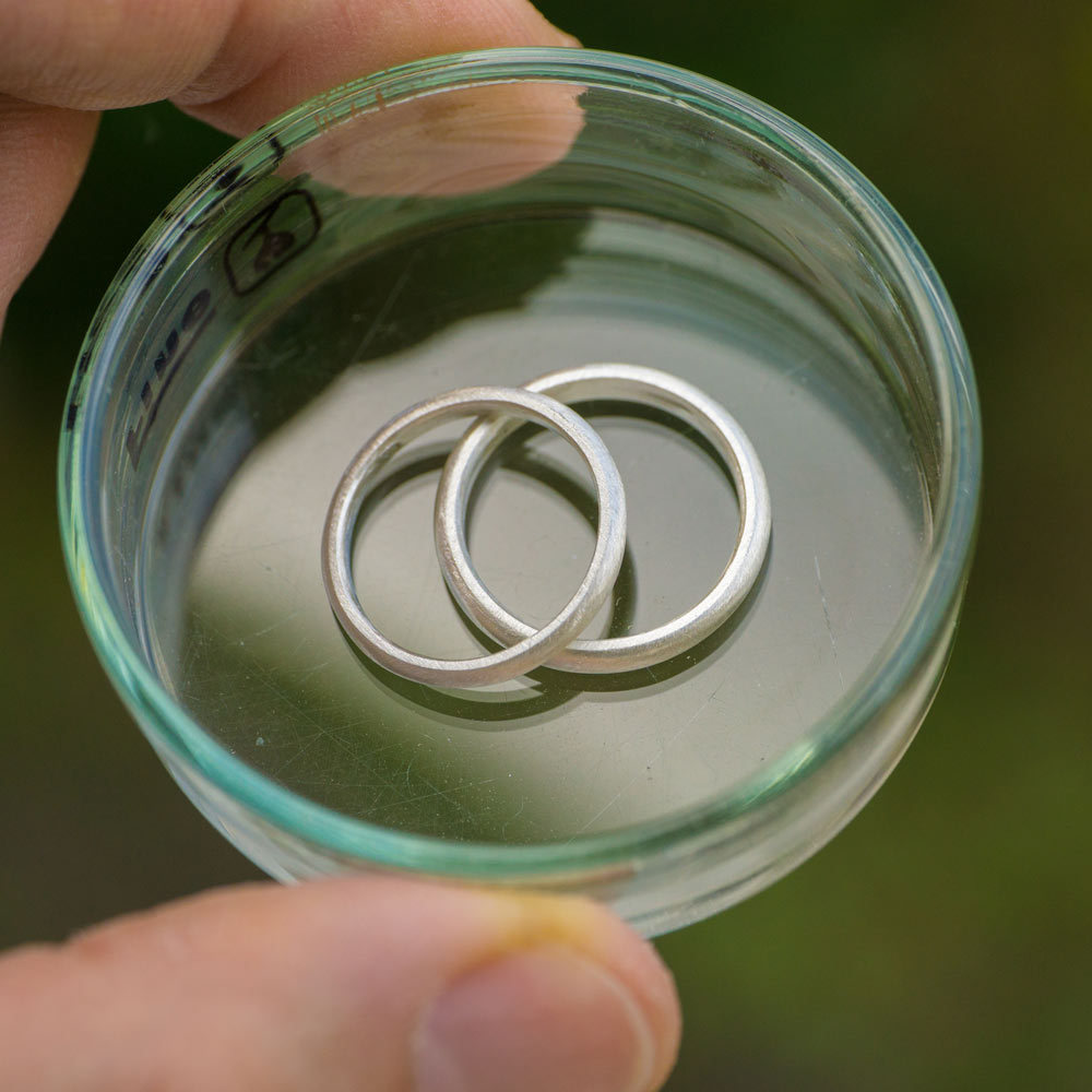 　結婚指輪のサンプル　シルバー　屋久島でつくる結婚指輪
